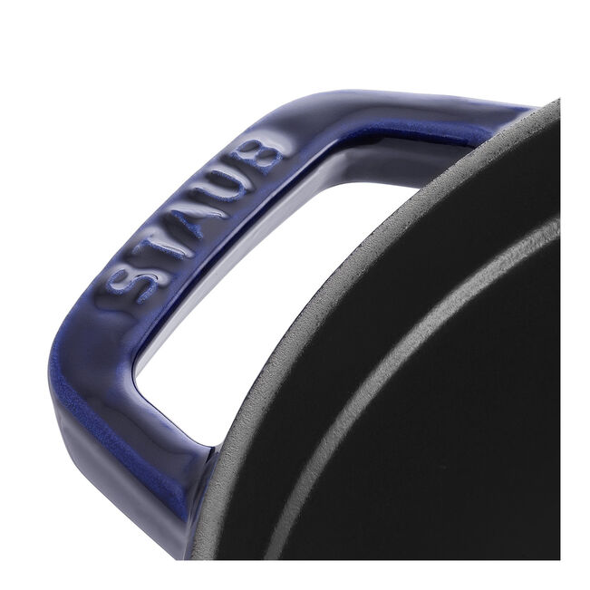 Cocotte en fonte ronde 24cm - Bleu intense STAUB – Image 4