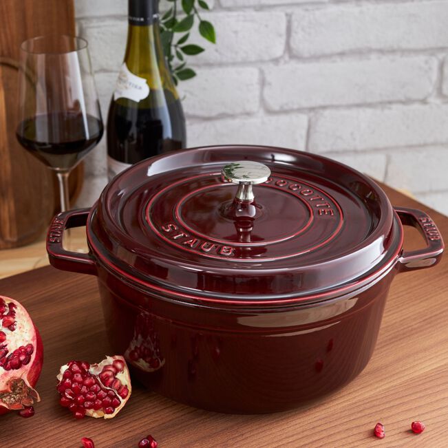 Cocotte en fonte ronde 28cm - Grenadine STAUB – Image 5