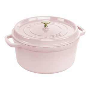 Cocotte en fonte ronde 28cm - Sorbet rose STAUB