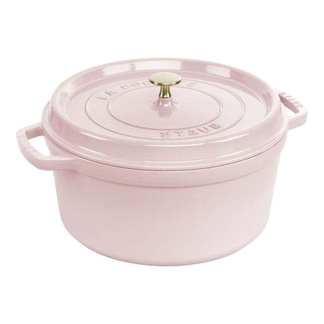 Cocotte en fonte ronde 28cm - Sorbet rose STAUB