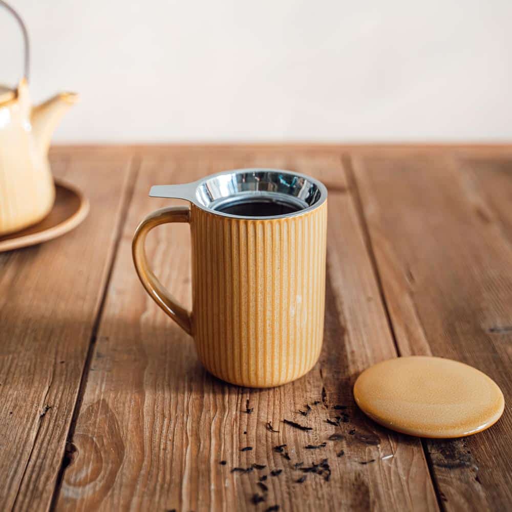 Tisanière en céramique 470ml Tiao - Jaune TABLE PASSION – Image 3