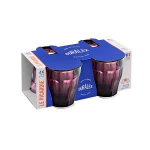 4 Verres 25cl - Le Picardie DURALEX - Prune