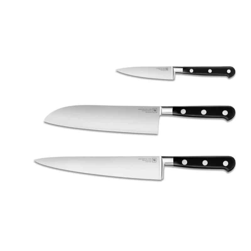 Coffret 3 couteaux Office, Santoku, Cuisine - Maestro - TB