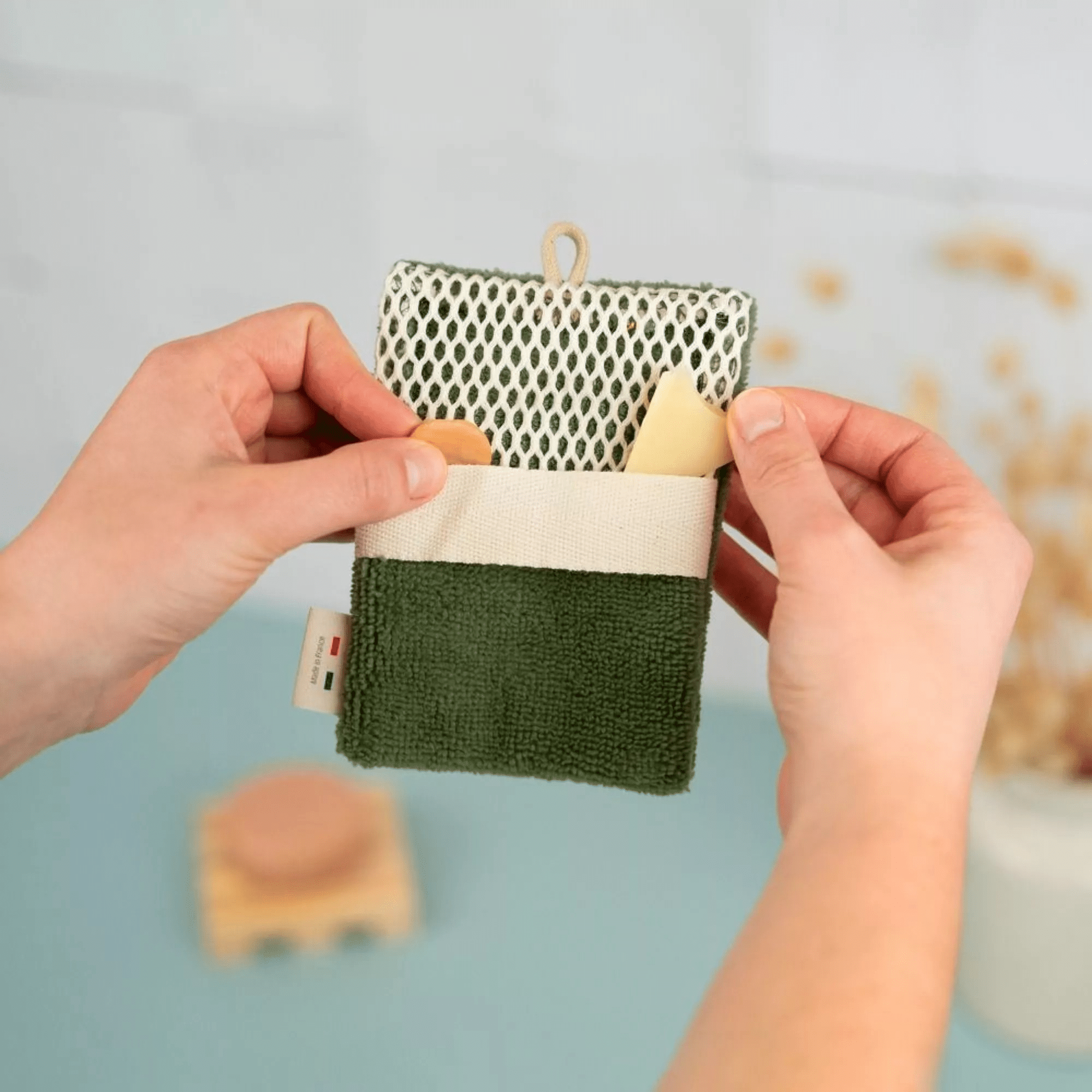 Gant sauve-savon - Kaki APIMANI