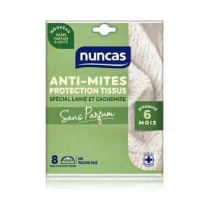 Feuilles anti-mites pour tiroirs X8 NUNCAS - Sans parfum