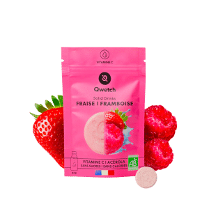 Pastilles d'hydratation vitaminées - Solid Drinks QWETCH - Fraise - Framboise