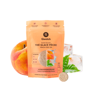 Pastilles d'hydratation vitaminées - Solid Drinks QWETCH - Thé glacé - Pêche