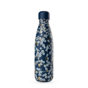 Bouteille isotherme Originals - 500ml QWETCH - Flowers - Bleu nuit