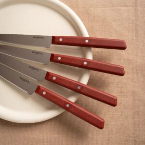 Coffret 4 couteaux de table - Silhouette NOGENT - Rouge