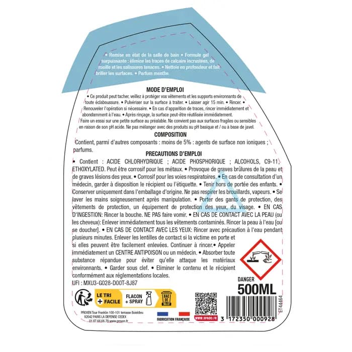 Décap'choc - Rénovateur salle de bain 500ml SPADO – Image 2