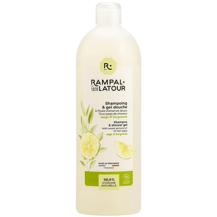 Shampoing & Gel douche - Sauge et Bergamote 1L RAMPAL LATOUR