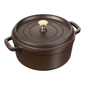 Cocotte en fonte ronde 24cm - Chocolat STAUB