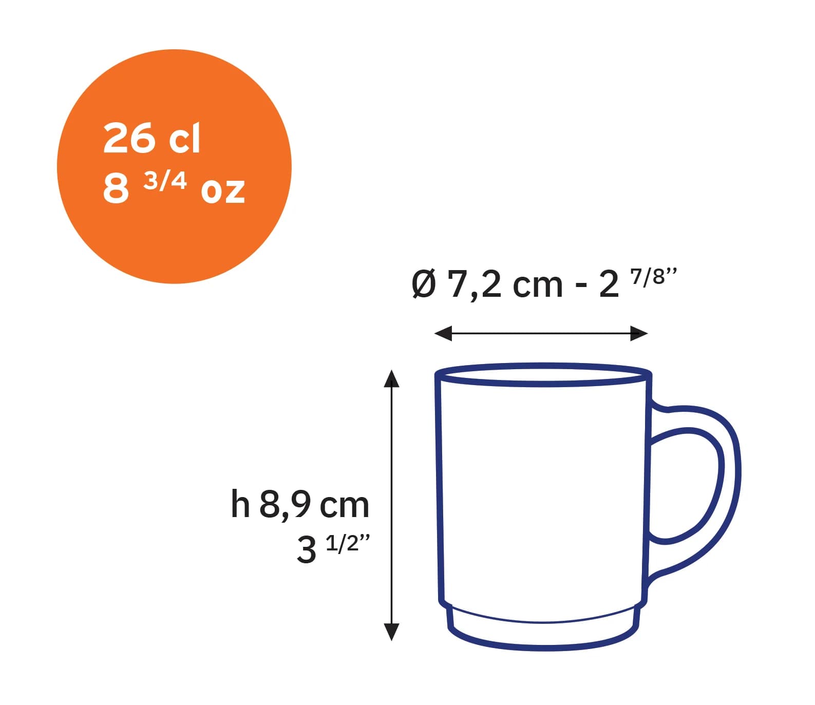 6 Mugs 25cl panachés - Versailles DURALEX – Image 2