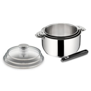 Série de 3 de casseroles amovibles avec couvercles - Salvaspazio+ LAGOSTINA